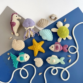 12 in 1 Sea Creatures Bundle amigurumi pattern by AmiGuide