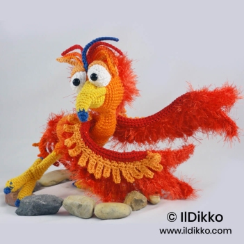 Felix the Phoenix amigurumi pattern by IlDikko