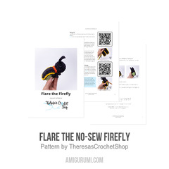 Flare the No-Sew Firefly amigurumi pattern by Theresas Crochet Shop