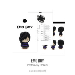 Emo boy amigurumi pattern by RoKiKi