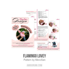Flamingo Lovey amigurumi pattern by MevvSan