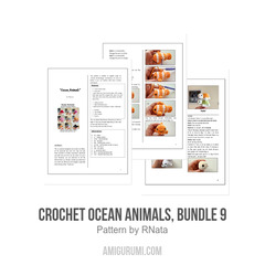 Crochet Ocean Animals, Bundle 9 amigurumi pattern by RNata