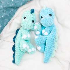 Dinosaur snuggler lovey amigurumi pattern by Diminu