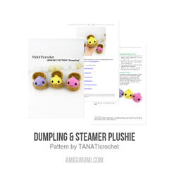Dumpling & Steamer Plushie amigurumi pattern by TANATIcrochet