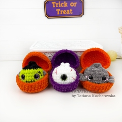 Halloween Dumpling & Steamer amigurumi by TANATIcrochet