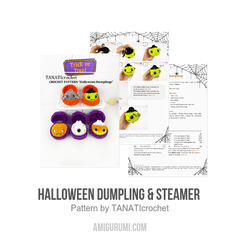 Halloween Dumpling & Steamer amigurumi pattern by TANATIcrochet