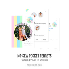 No-Sew Pocket Ferrets amigurumi pattern by Lex in Stitches