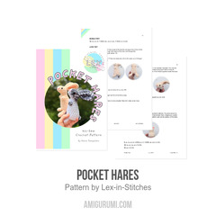 Pocket Hares amigurumi pattern by Lex in Stitches