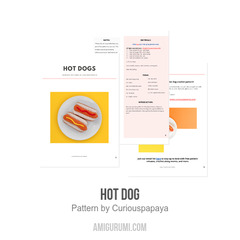 Hot Dog amigurumi pattern by Curiouspapaya