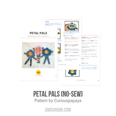 Petal Pals (no-sew) amigurumi pattern by Curiouspapaya