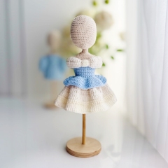 Blue dresses amigurumi pattern by Fluffy Tummy