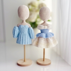 Blue dresses amigurumi pattern by Fluffy Tummy
