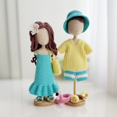Family Vocation outfit amigurumi pattern by Fluffy Tummy