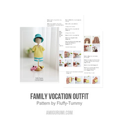 Family Vocation outfit amigurumi pattern by Fluffy Tummy