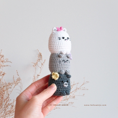 Floral Cats Crochet Pattern amigurumi pattern by Hello Amijo