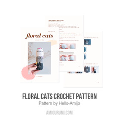 Floral Cats Crochet Pattern amigurumi pattern by Hello Amijo