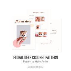 Floral Deer Crochet Pattern amigurumi pattern by Hello Amijo