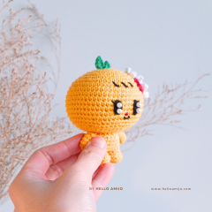 Floral Orange Crochet Pattern amigurumi pattern by Hello Amijo