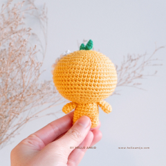 Floral Orange Crochet Pattern amigurumi pattern by Hello Amijo