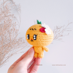 Floral Orange Crochet Pattern amigurumi pattern by Hello Amijo