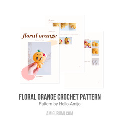Floral Orange Crochet Pattern amigurumi pattern by Hello Amijo