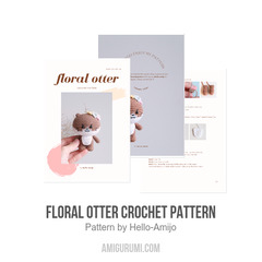 Floral Otter Crochet Pattern amigurumi pattern by Hello Amijo