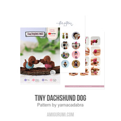 Tiny dachshund dog amigurumi pattern by yarnacadabra