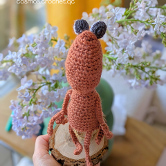 Marcus the worm amigurumi pattern by Cosmos.crochet.qc