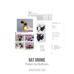 Bat Gnome amigurumi pattern by Mufficorn