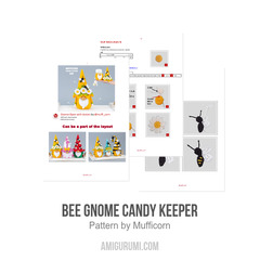 Bee gnome Candy Keeper amigurumi pattern by Mufficorn