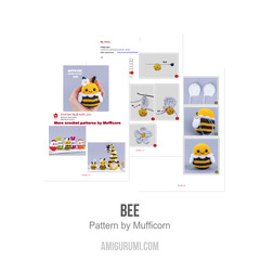 Bee amigurumi pattern by Mufficorn