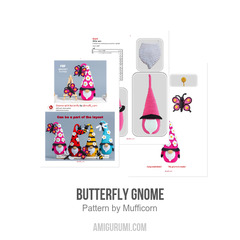 Butterfly Gnome amigurumi pattern by Mufficorn