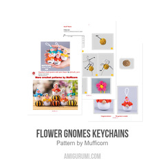 Flower Gnomes Keychains amigurumi pattern by Mufficorn