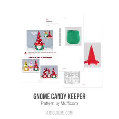 Gnome Candy Keeper amigurumi pattern by Mufficorn