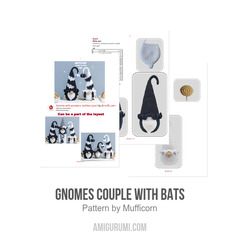 Gnomes Couple with Bats amigurumi pattern by Mufficorn
