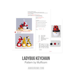 Ladybug Keychain amigurumi pattern by Mufficorn