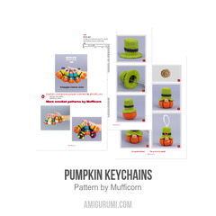 Pumpkin Keychains amigurumi pattern by Mufficorn