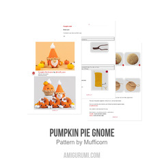 Pumpkin Pie Gnome amigurumi pattern by Mufficorn