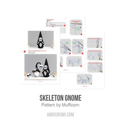 Skeleton Gnome amigurumi pattern by Mufficorn