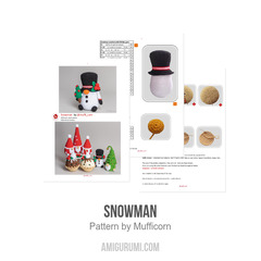 Snowman amigurumi pattern by Mufficorn