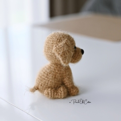 Mini Golden Retriever Dog amigurumi by apinchofcotton