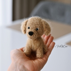 Mini Golden Retriever Dog amigurumi pattern by apinchofcotton