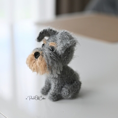 Mini Schnauzer Dog amigurumi pattern by apinchofcotton