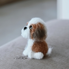 Mini Shih Tzu Dog amigurumi pattern by apinchofcotton
