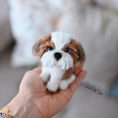 Mini Shih Tzu Dog amigurumi by apinchofcotton