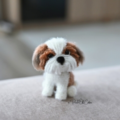 Mini Shih Tzu Dog amigurumi pattern by apinchofcotton