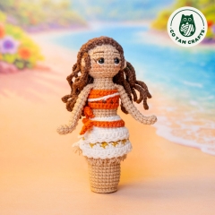 Moana mini doll amigurumi pattern by Co Tam Crafts