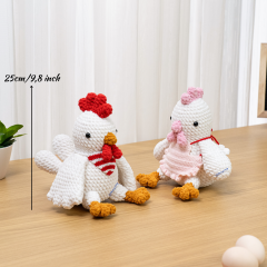 Chicken Rooster Baby Hen amigurumi pattern by The Loop Story