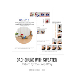 Dachshund with Sweater  amigurumi pattern by The Loop Story