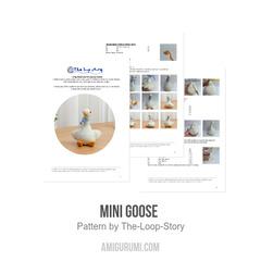 Mini Goose amigurumi pattern by The Loop Story
